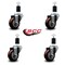 Service Caster 3'' Maroon Poly Wheel Swivel 1-1/2'' Expanding Stem Caster Set, 4PK SCC-EX20S314-PPUB-MRN-112-4 - alternate 4